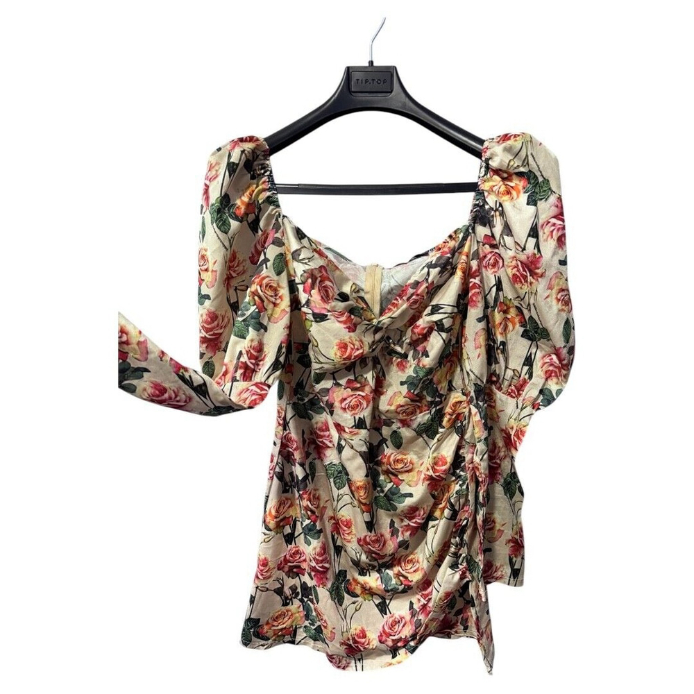 Floral Puff Sleeve Midi Dress - Picture 6 of 7